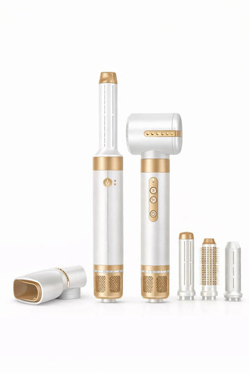7 in 1 Multifunktionaler Hairstyler Elura| Glätten, Locken & Volumen | Weiß
